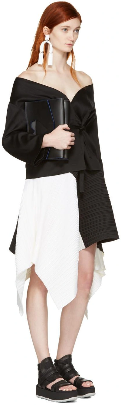 Shop Proenza Schouler Black & White Asymmetric Skirt