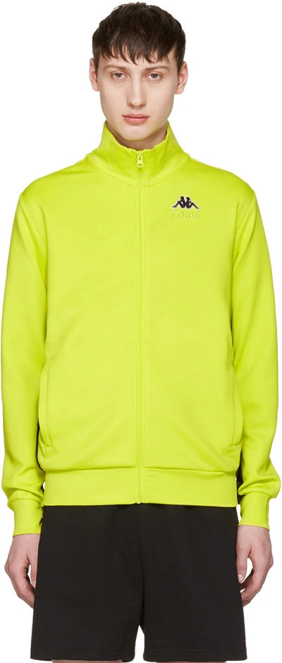 Gosha Rubchinskiy Green Kappa Edition Logo Sleeve Track Jacket