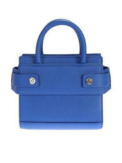 Shop Givenchy Bright Blue Leather Horizon Nano Bag