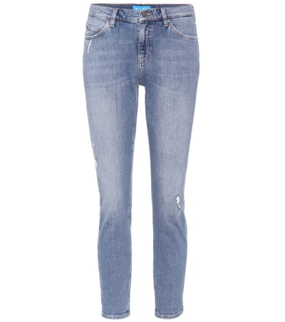 M.i.h. Jeans Tomboy Mid-rise Cropped Jeans In Blue