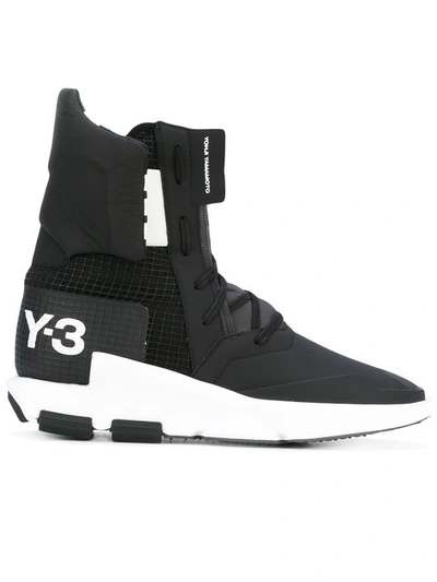 Y-3 Logo Print Hi-tops