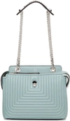Fendi Dotcom Click Quilted Leather Satchel - Blue
