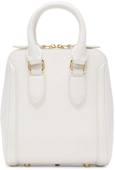 Alexander Mcqueen Small Heroine Leather Satchel Bag In Off White