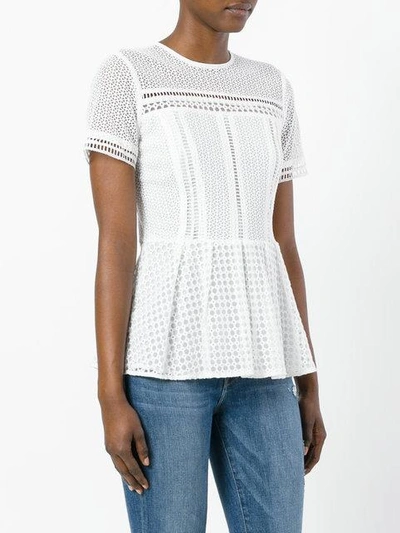 Shop Michael Michael Kors Soft Peplum Top - White