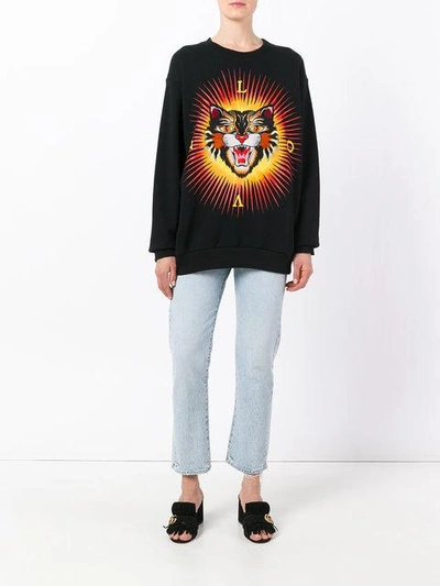 Shop Gucci Tiger Print Sweatshirt