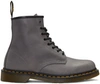 DR. MARTENS' GREY 1460 LACE-UP BOOTS