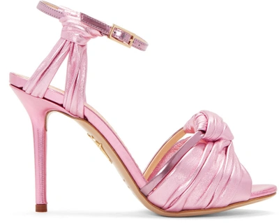 Shop Charlotte Olympia Pink Broadway 95 Sandals