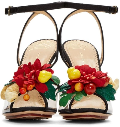 Shop Charlotte Olympia Black Tropical Heeled Sandals