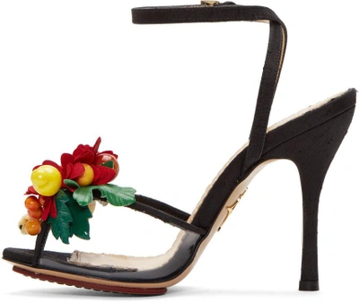 Shop Charlotte Olympia Black Tropical Heeled Sandals