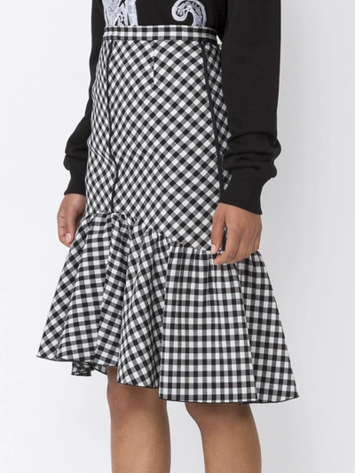 Shop Tome Pleated Trim Checked Skirt