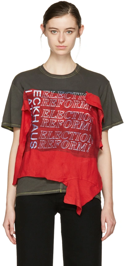 Eckhaus Latta Red & Green Reformation T-shirt