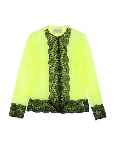 Christopher Kane Lace Shirts & Blouses In Light Green