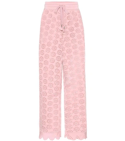 Shop Fenty X Puma Embroidered Jersey Trousers In Pink
