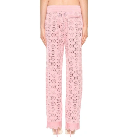 Shop Fenty X Puma Embroidered Jersey Trousers In Pink