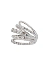SHAY baguette diamond five row ring,DIAMOND,18KTWHITEGOLD