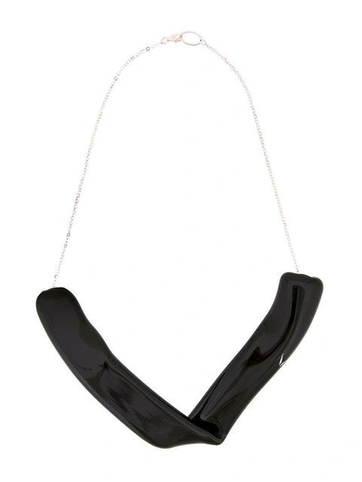 Shop Idonthaveasister V-neck Necklace - Black