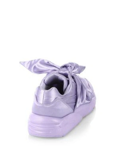 Shop Puma Fenty  X Rihanna Satin Bow Trainers In Sweet Lavender