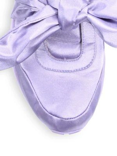 Shop Puma Fenty  X Rihanna Satin Bow Sneakers In Sweet Lavender
