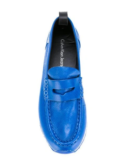 Shop Calvin Klein Chunky Loafers In Blue