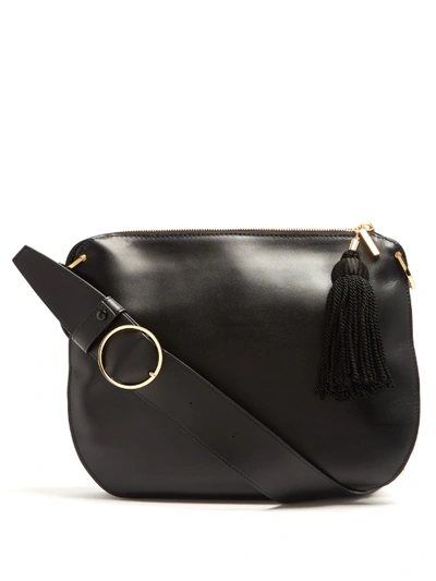 Hillier Bartley Tassel Leather And Suede Shoulder Bag In Black