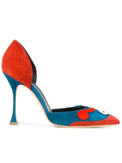 Shop Manolo Blahnik Sepulcrus Pumps - Blue