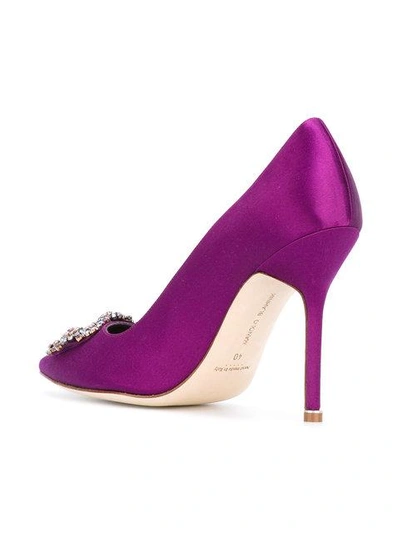 Shop Manolo Blahnik Hangisi 105 Pumps - Pink