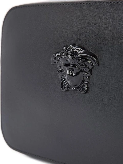 Shop Versace Palazzo Medusa Shoulder Bag In Black
