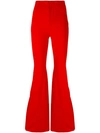 Givenchy Flared Crepe Trousers In Red