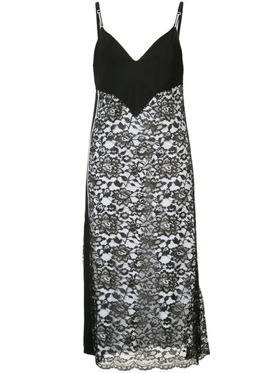 Paco Rabanne Lace Camisole Dress In Black