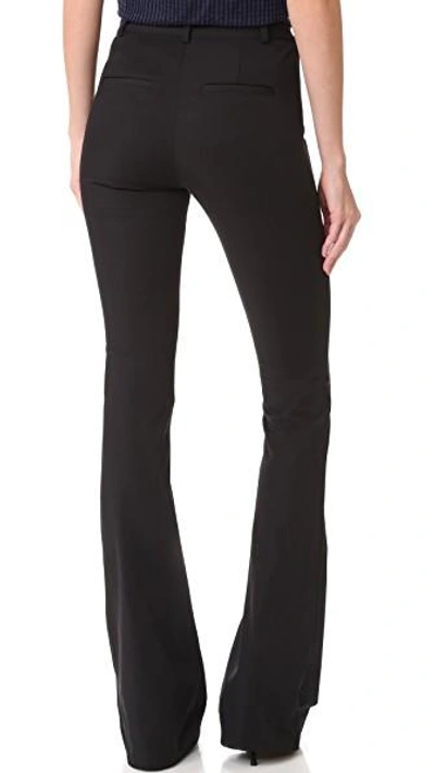 Shop Veronica Beard Hibiscus Flare Pants In Black