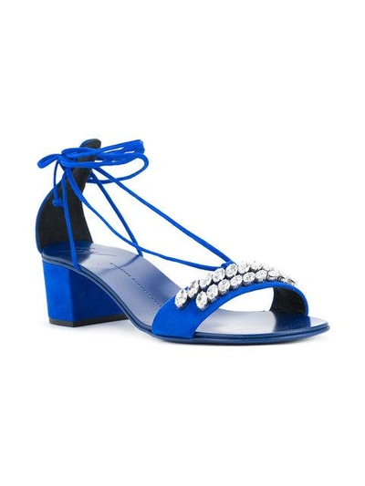 Shop Giuseppe Zanotti Cindy Sandals In Blue