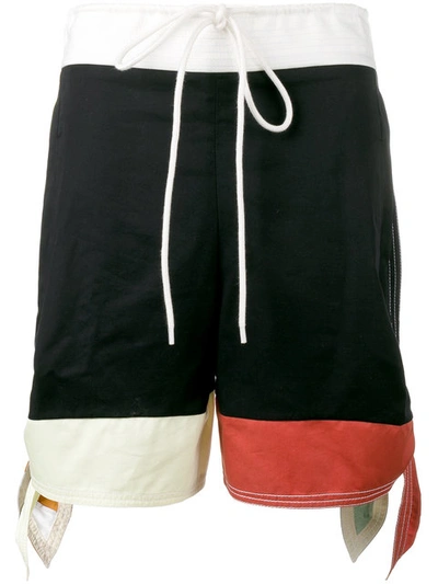 Shop Chloé Colour Block Shorts In Blue