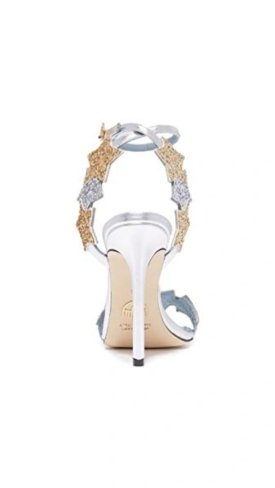 Shop Chiara Ferragni Star Sandals In Silver/gold