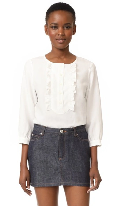 Shop Apc Cleo Blouse In 白色