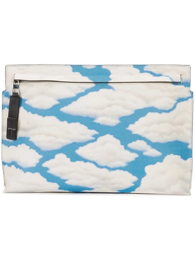 Loewe Blue Cloud Print Clutch