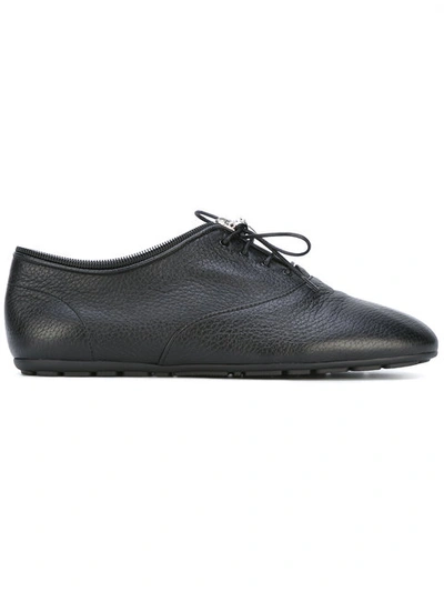 Saint Laurent Verneuil Leather Oxford Sneakers In Black