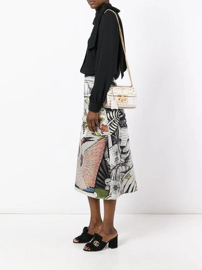 Shop Gucci Padlock Studded Shoulder Bag
