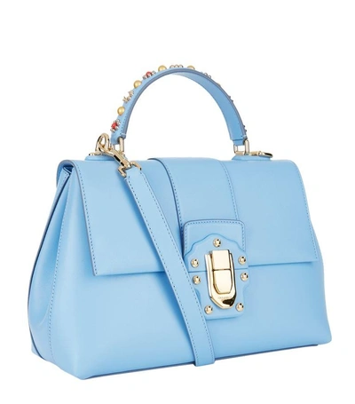 Shop Dolce & Gabbana Medium Lucia Studded Top Handle Bag