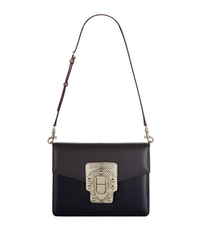 Shop Dolce & Gabbana Python And Leather Shoulder Bag