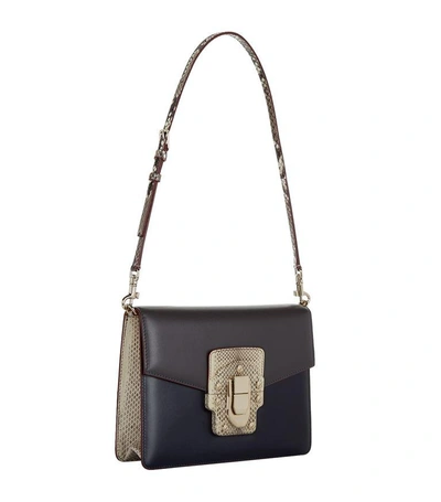 Shop Dolce & Gabbana Python And Leather Shoulder Bag