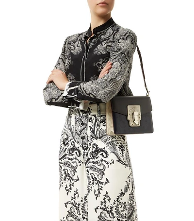 Shop Dolce & Gabbana Python And Leather Shoulder Bag