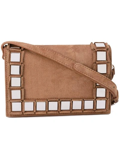 Shop Tomasini Embellished Shoulder Bag In Brown