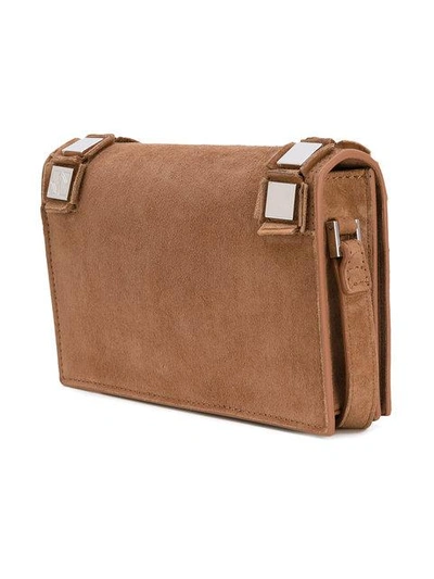 Shop Tomasini Embellished Shoulder Bag In Brown