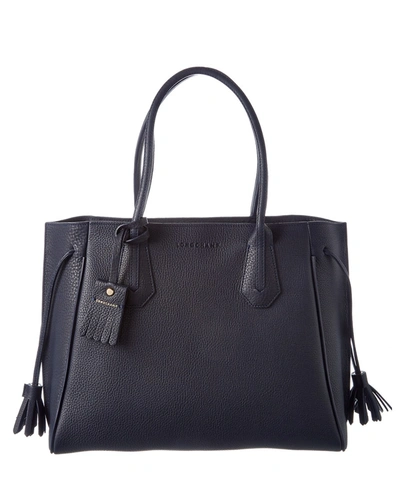 Longchamp Penelope Small Leather Tote Bag' In Midnight