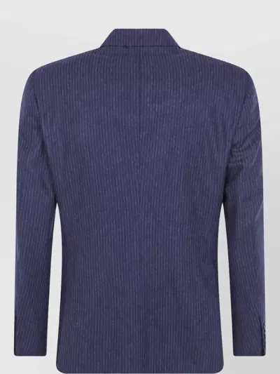 Tagliatore Montecarlo Herringbone-pattern Double-breasted Blazer In Purple