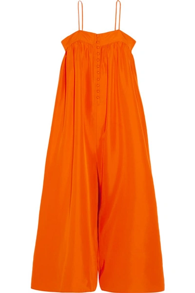 Apiece Apart Woman Aroussa Silk Jumpsuit Bright Orange