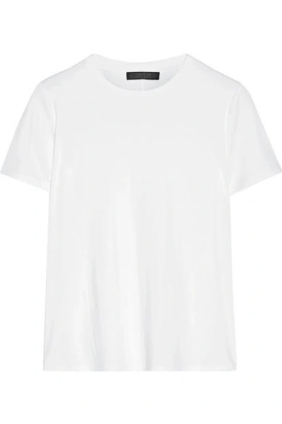 The Row Calibi Brushed Cotton Silk Jersey T-shirt In Bright White