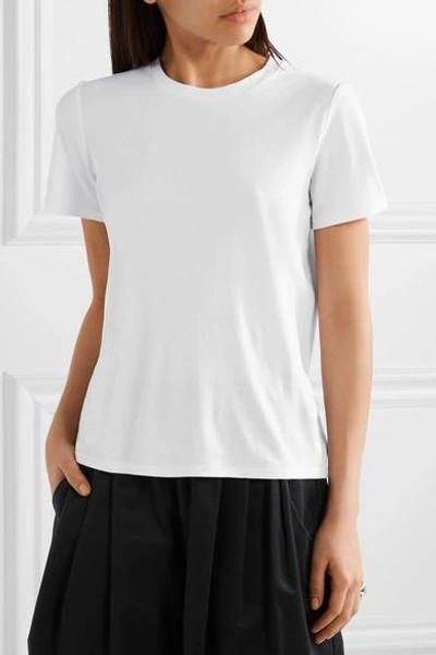 The Row Calibi Brushed Cotton Silk Jersey T-shirt In Bright White