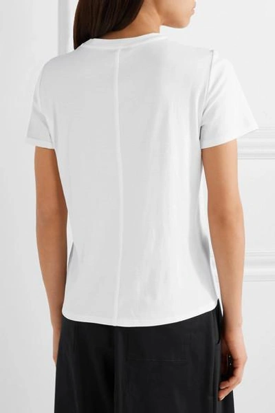 The Row Calibi Brushed Cotton Silk Jersey T-shirt In Bright White