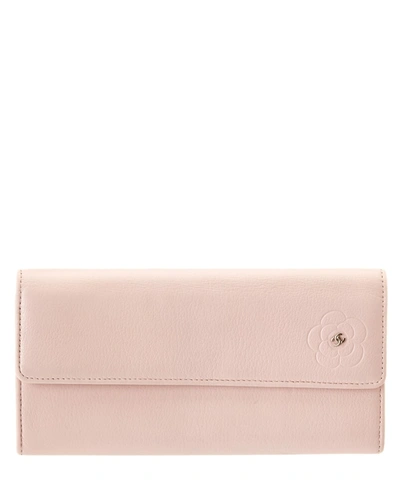 Chanel Pink Lambskin Camellia Wallet'